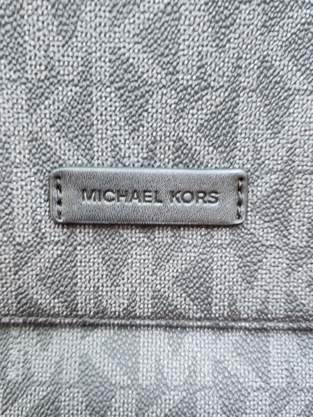 Michael Kors Cooper Large Logo Messenger Bag Signature Crossbody Black Grey